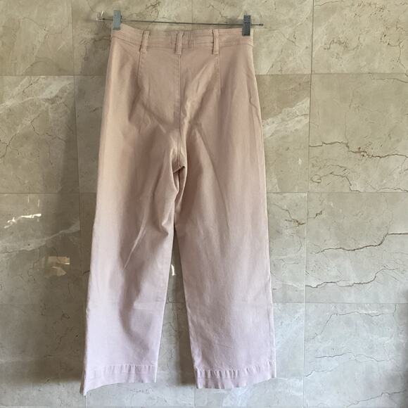 Marine Layer Bridget Crop Pants Size 10 Peach Whip Wide Leg Slim Fit Fall Preppy - Picture 7 of 12